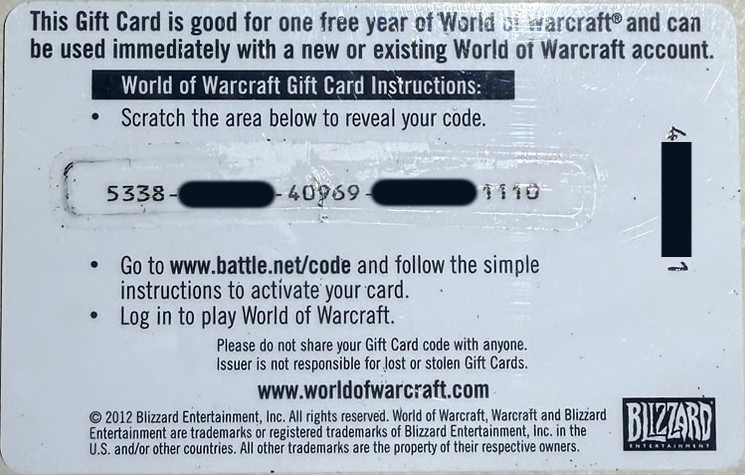 WoW 365 Days Game Time